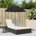 vidaXL Sonnenliege Doppelliege 200 x 58 x 29 cm Schwarz