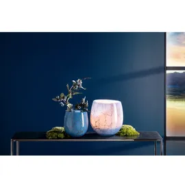 Fink Kerzenhalter Vase oder Windlicht Cosmic Opalglas Blau (22cm)