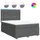 vidaXL Boxspringbett 140 x 200 cm Dunkelgrau