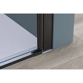 Bernstein Nischendusche Bernstein NT218 Doppelpendeltüren Nano Echtglas 96x195 cm Profil Chrom