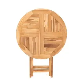 VCM Oviedo Gartentisch Ø 70 x 0 cm Braun