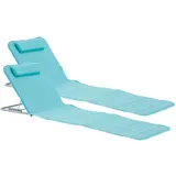 [en.casa] Strandmatte Cellorigo 160 x 42 x 49 cm Türkis