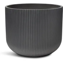 Linea Betontopf mit geriffelter Oberfläche Ø 54 cm, Höhe 43 cm anthrazit