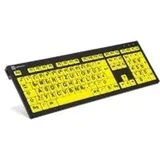 LogicKeyboard XL Print PC Slim Line NERO - Gelb