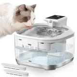 Katzenbrunnen Kabellos, Spofan 4.5 L Trinkbrunnen für Katze, Katzenbrunnen für Katzen Hunde mit Bewegungsmelder 5000mAh Akkukapazität, Leiser Pumpe, BPA-frei, Wasserwanne aus Edelstahl, 2 Filter