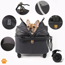 my duque Coco II Haustiertransportbox mit Rollen bis 8 kg Schwarz