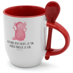 Mr. & Mrs. Panda Tasse Axolotl Hurra – Weiß – Geschenk, Zufriedenheit, Kaffeetasse, Tassen, Keramik weiß