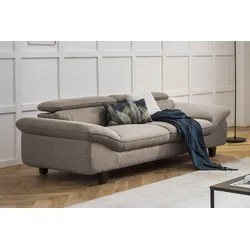 2-Sitzer HOME AFFAIRE "Pilot", braun, B:202cm T:108cm, Sofas, Big-Sofa mit Kopfteilverstellung