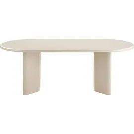 VCM Esstisch Nagano 220 x 100 cm Lack Beige Sand