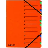 Pagna Ordnungsmappe Easy (Sammelmappe, 12 Fächer, 1-12) orange