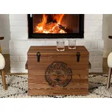 Uncle Joe ́s Truhe Couchtisch Braun Nussbaum 40 x 47 x 40 cm
