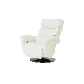 HIMOLLA Relaxsessel Leder 83 x 107 x 88 cm Weiß
