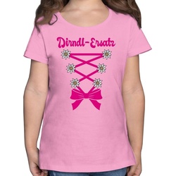Shirtracer T-Shirt Dirndl-Ersatz Korsage – fuchsia – Mode für Oktoberfest Kinder Outfit – Mädchen Kinder T-Shirt dirndl mädchen – tshirt kinder tracht – bayerische shirts rosa 164 (14/15 Jahre)