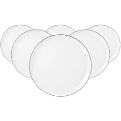 Seltmann Weiden Lido Black Line Speiseteller ø 26 cm 6er Set