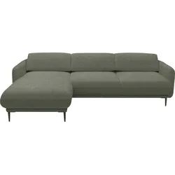 Ecksofa ANDAS "Skovsende Sitzbreite 245 cm, Rückenlehne stufenlos hochklappbar für", grün, B:269cm H:73cm T:156cm, 100% Polyester, Sofas, individuellen Sitzkomfort Kopfteilverstellung, L-Form