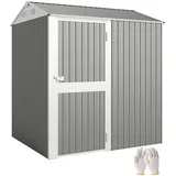 Vallsero Gartenhaus, Grau, Metall, Rechteckig, 177x236x209 cm, Aufbewahrung & Schutzhüllen, Geräteschuppen