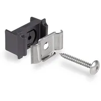 GAH Alberts Alberts 657604 Mattenhalter für Vierkantpfosten | Kunststoff, schwarz | 3er Set