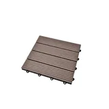 euroharry WPC-Fliesen 2m2 WPC Fliesen 3D Maserung anthrazit Holz Terrassenfliesen Boden braun 300 mm x 300 mm
