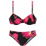 LASCANA Bügel-Bikini, Damen schwarz-bedruckt, Gr.34 Cup B,