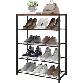 Woltu Schuhbank 63 x 83 x 30 cm schwarz / schwarz