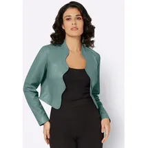 MAINPOL Leder-Blazer in jade | Gr.: 42