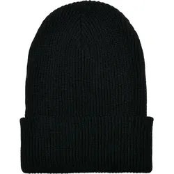 FLEXFIT Recycled Yarn Ribbed Knit Beanie - black - One Size