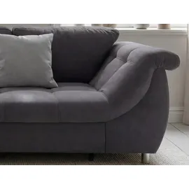 luma-home Ecksofa, Anthrazit, Textil, 3-Sitzer, Füllung: Komfortschaum, Eckteil, einzeln stellbar, L-Form, Ottomane links,L-Form, 250x190 cm, Wohnzimmer, Sofas & Couches, Wohnlandschaften, Ecksofas