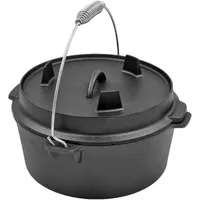 VAGGAN Dutch Oven 25 x 16 cm Gusseisen Schwarz