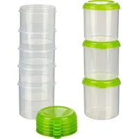 MiraHome Vorratsdosen Set 8-teilig rund hoch grün 0,75 l