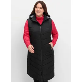 sheego Longweste in schwarz | Gr.: 42