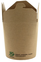 Papstar Pure „100% Fair“ Snackboxen aus Pappe, eckig, Umweltfreundliche Snack-Box aus der Verpackungs-Serie „100% Fair“, 1 Packung = 25 Stück, 470 ml
