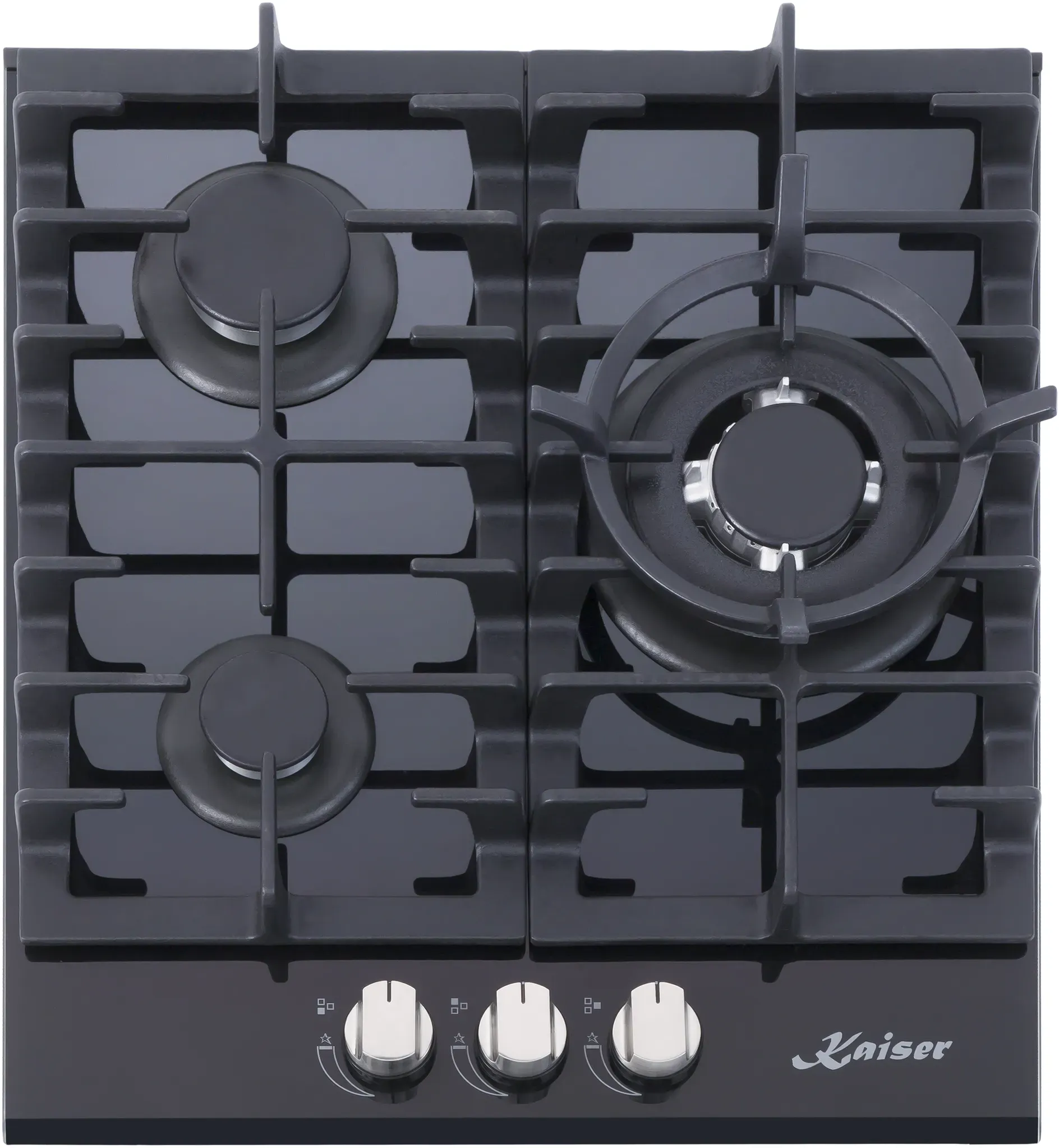 Kaiser KCG 4384 Turbo Luxus Gaskochfeld 45cm 3 Brenner inkl. WOK-Brenner 3,8 KW