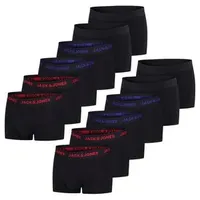 JACK & JONES JACJEANS TRUNKS Schwarz/Blau S 12er Pack
