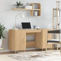 VidaXL Schreibtisch Sonoma-Eiche 140x50x75 cm Holzwerkstoff - Braun