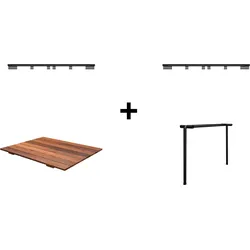 AVANTI Esstisch Erweiterung Thermo-Esche Schwarz 153 cm