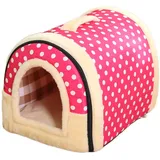 Pevfeciy Hundehöhle Hundehaus kleine Hunde Hundehaus drinnen Indoor, Hundehütte Stoff, Katzenhaus Winterfest, Kuschelhöhle Hund, Schlafhaus Haustierhaus zuhause,10,M