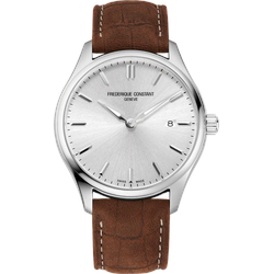 Frederique Constant Classics Quartz FC-220SS5B6 - Sonnen guilloche,silber,braun - 40mm