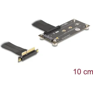 DeLock Adapter PCIe 3.0 x4 Stecker 90° gewinkelt zu M.2 Key M Buchse mit Kabel 10