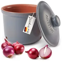RÖMERTOPF Römertopf Frische-Topf MAXI - Zwiebeln Aufbewahrung 2,8 Liter Blau-Grau