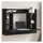 vidaXL Wand-Schreibtisch Schwarz 105x48x75 cm Holzwerkstoff