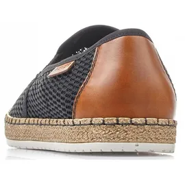 Rieker Espadrilles Herren Schwarz/Braun 45