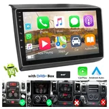 ESSGOO DAB+ 64G Android 15 Für Fiat Ducato 2006-2022 GPS Navi WiFi Carplay Autoradio (Digitalradio (DAB), 4+64GB(optional), RDS, AM, FM, Carplay Android Auto Bluetooth EQ USB GPS Navi WIFI Touchscreen) schwarz