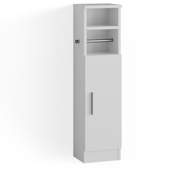 Vicco Badregal Badschrank Badezimmerschrank Enga Weiß Tür Fächer Ablage Schrank