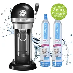 KitchenAid Artisan Wassersprudler Onyx Schwarz inkl. 2x CO2 für Sodastream