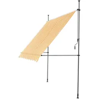 Pro.tec Klemmmarkise ‘Stem’ Stahlgestell 300 cm breit Gelb, Weiß,