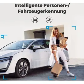Reolink 3MP Pan Tilt Akku- Überwachungskamera Außenbereich Personen-/Fahrzeugerkennung,2,4 GHz WLAN,Solarbetrieben,2 Wege-Audio - Weiß