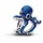 Pandora Blauer Oktopus Silber 794706C01