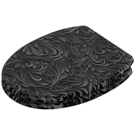 Sanilo WC-Sitz Floral Schwarz
