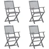 vidaXL Klappbare Gartenstühle 91 x 0 x 0 cm grün 4 St.