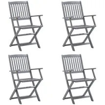 vidaXL Klappbare Gartenstühle 91 x 0 x 0 cm grün 4 St.